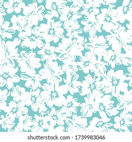 Seamless pattern material of an abstract flower,