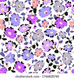 Material de patrón sin soldadura de una flor abstracta,