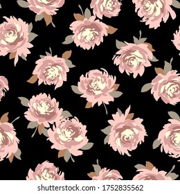 Seamless pattern material of an abstract flower,
