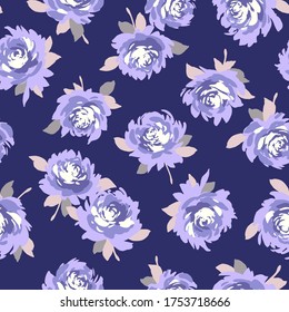 Seamless pattern material of an abstract flower,