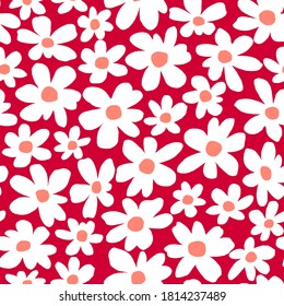 Seamless pattern material of an abstract flower,