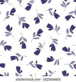 Seamless pattern material of an abstract flower,