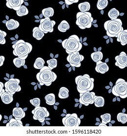 Seamless pattern material of an abstract rose