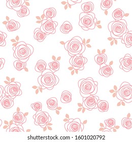 Seamless pattern material of an abstract rose
