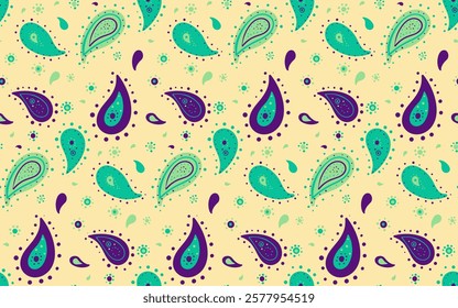 Seamless pattern material by swirling buta. Fashion wear, surreal interior. Repeating paisley a plant silk. Embellishment page on vitality calm.