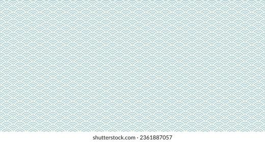Seamless pattern material: Japanese traditional pattern “Seigaiha”