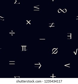 Seamless pattern with mathematical symbols for your design