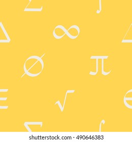Seamless pattern with mathematical symbols for your design