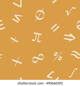 Seamless pattern with mathematical symbols for your design