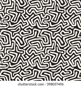 Seamless Pattern Maze Monochrome Abstract Background Stock Vector ...