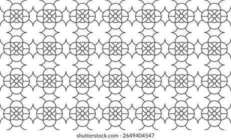 Padrão contínuo de linhas torcidas preto e branco inspiradas em labirinto, fundo vetorial geométrico abstrato com efeitos de ilusão ótica, Linhas Óticas Brancas em Movimento Negras para Design de Marca Futurista.