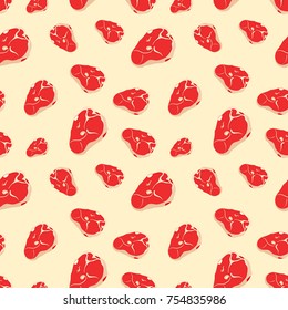 Seamless pattern with meat.