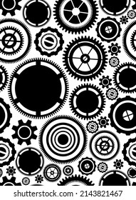 Seamless pattern, mechanisms, steampunk. Illustration for your website, icons, interfaces, etc.