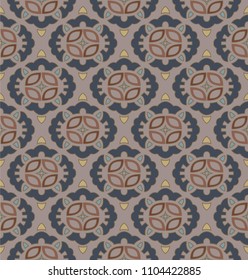 seamless pattern with medallions in a Japanese style