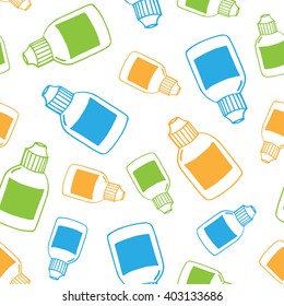 Seamless pattern of medical elements colored background