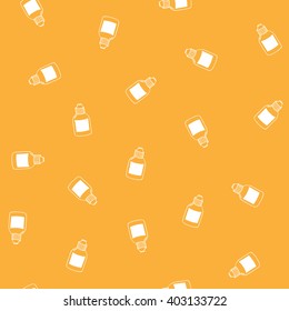 Seamless pattern of medical elements on orange background