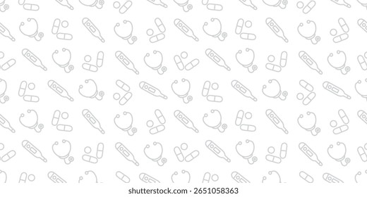 Nahtloses Muster von medizinischen Icons Hintergrunddesign