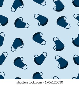 Seamless pattern with medical mask. Vector illustration.