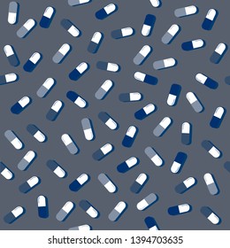 Seamless pattern with medical pill. Vector illustration