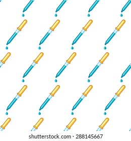 Seamless pattern of the medical pipettes
