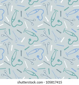 Seamless pattern with medical symbols - vector illustration