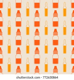 Seamless pattern with medicine bottles for your design