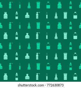 Seamless pattern with medicine bottles for your design