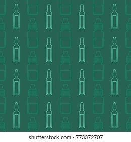 Seamless pattern with medicine bottles for your design