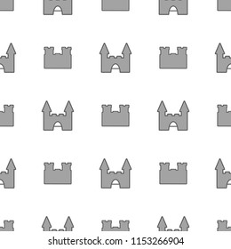 Seamless pattern with medieval castle. Loopable background with fortress