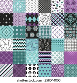 Seamless pattern mega set. 