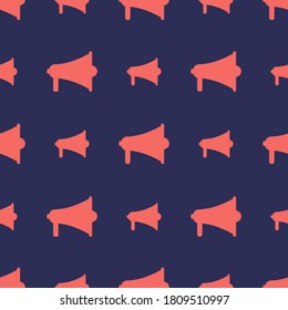 Seamless pattern with megaphone or loudspeaker on pantone background, Pattern graphic style, speaker. megaphone. elections, voting, election, background,web style, speech