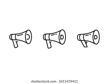 Seamless Pattern of Megaphones for Communication and Announcement