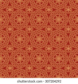 Seamless pattern mehendi henna india round flower