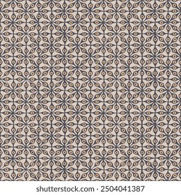 Seamless pattern with mehndi style decor. Background made in fashionable colors.