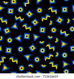 Seamless pattern memphis. Abstract geometric background in style of 80s. Vector illustration

