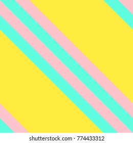 Seamless Pattern in Memphis Neon Colors, Straight Diagonal Thin Line Abstract Background, Striped Geometric Ornament, Vector Parallel Slanting, Oblique Lines Texture