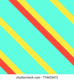 Seamless Pattern in Memphis Neon Colors, Straight Diagonal Thin Line Abstract Background, Striped Geometric Ornament, Vector Parallel Slanting, Oblique Lines Texture