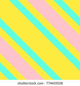 Seamless Pattern in Memphis Neon Colors, Straight Diagonal Thin Line Abstract Background, Striped Geometric Ornament, Vector Parallel Slanting, Oblique Lines Texture