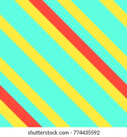 Seamless Pattern in Memphis Neon Colors, Straight Diagonal Thin Line Abstract Background, Striped Geometric Ornament, Vector Parallel Slanting, Oblique Lines Texture