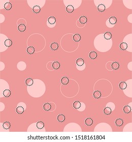 Seamless Pattern Memphis Style With Abstract Cicle Background