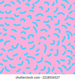 Seamless pattern, memphis style lines.Vector illustration