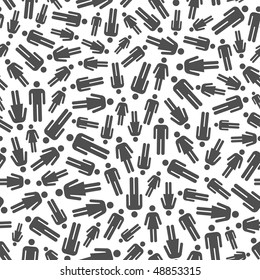 Seamless pattern with men and women symbol.