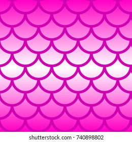 Seamless pattern mermaid tail. Gradient pink fish scales. - Stock vector