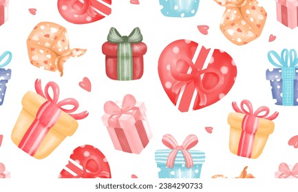 seamless pattern merry christmas elements on color background. Vector illustration.