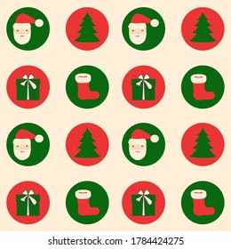 Seamless pattern Merry Christmas and Happy New Year. 