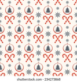 seamless pattern, merry christmas and happy new year theme