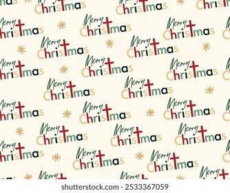  Nahtloses Muster Fröhliche Weihnachtsworte. Kalligrafie Bunte Feiertage Vektor Illustration Not AI , Design für Mode , Stoff, Textil, Tapete , Verpackung und alle Drucke