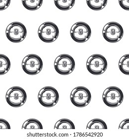 Seamless pattern of metal can for retro bar menu. Octoberfest bavarian craft beer design