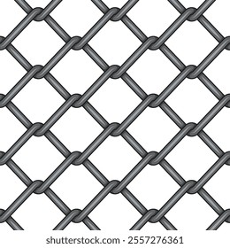 Seamless pattern with metal mesh netting. Vector colored background on white.