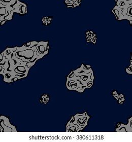 A seamless pattern with meteorites